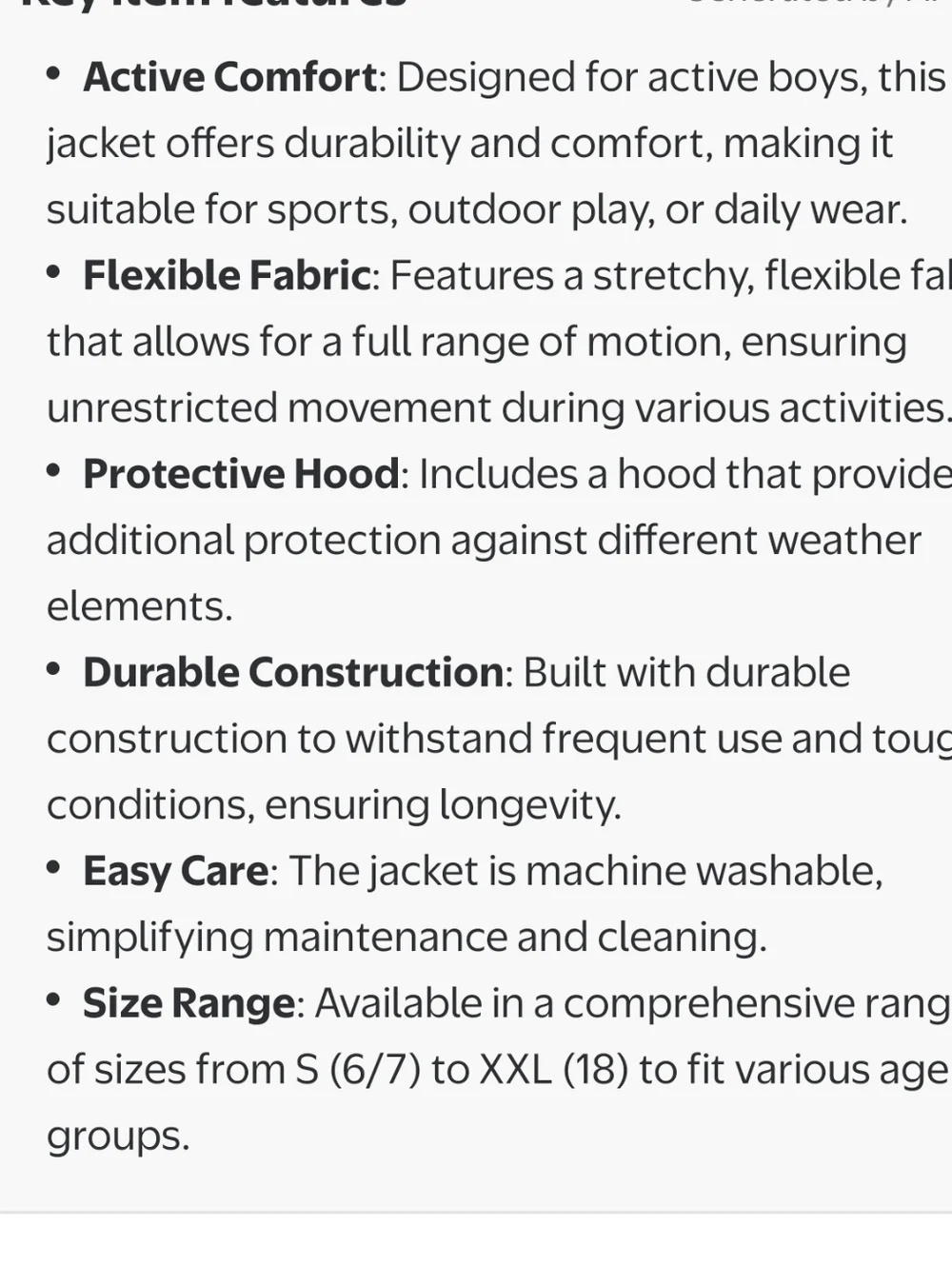 Reebok Boys Hooded Stretch Jacket - Picture 4 of 5